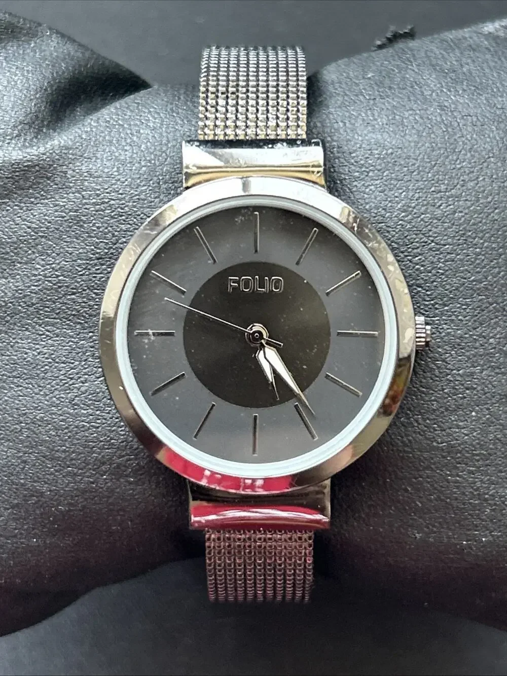 Folio All Black Cuff Quartz Watch